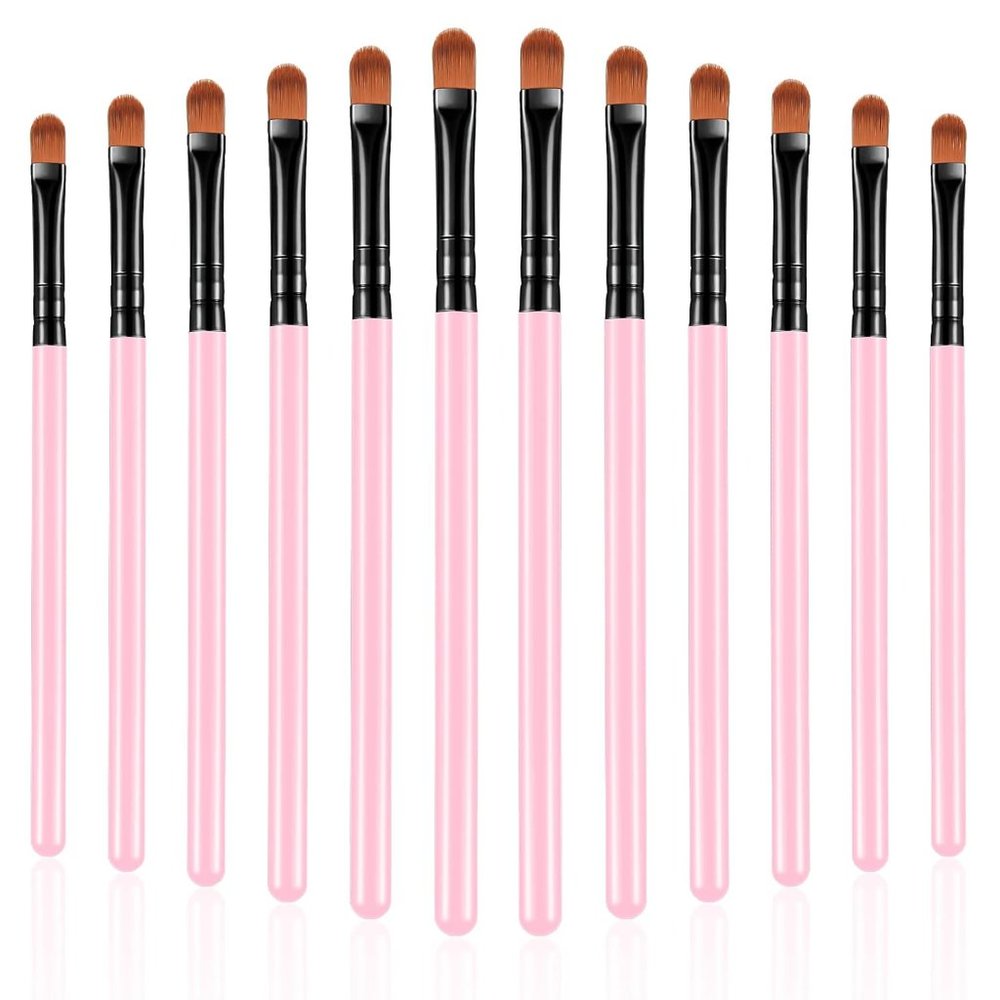 12‎ Pieces Small Concealer Brush Bulk Flat Lip Concealer Brush Under Eye